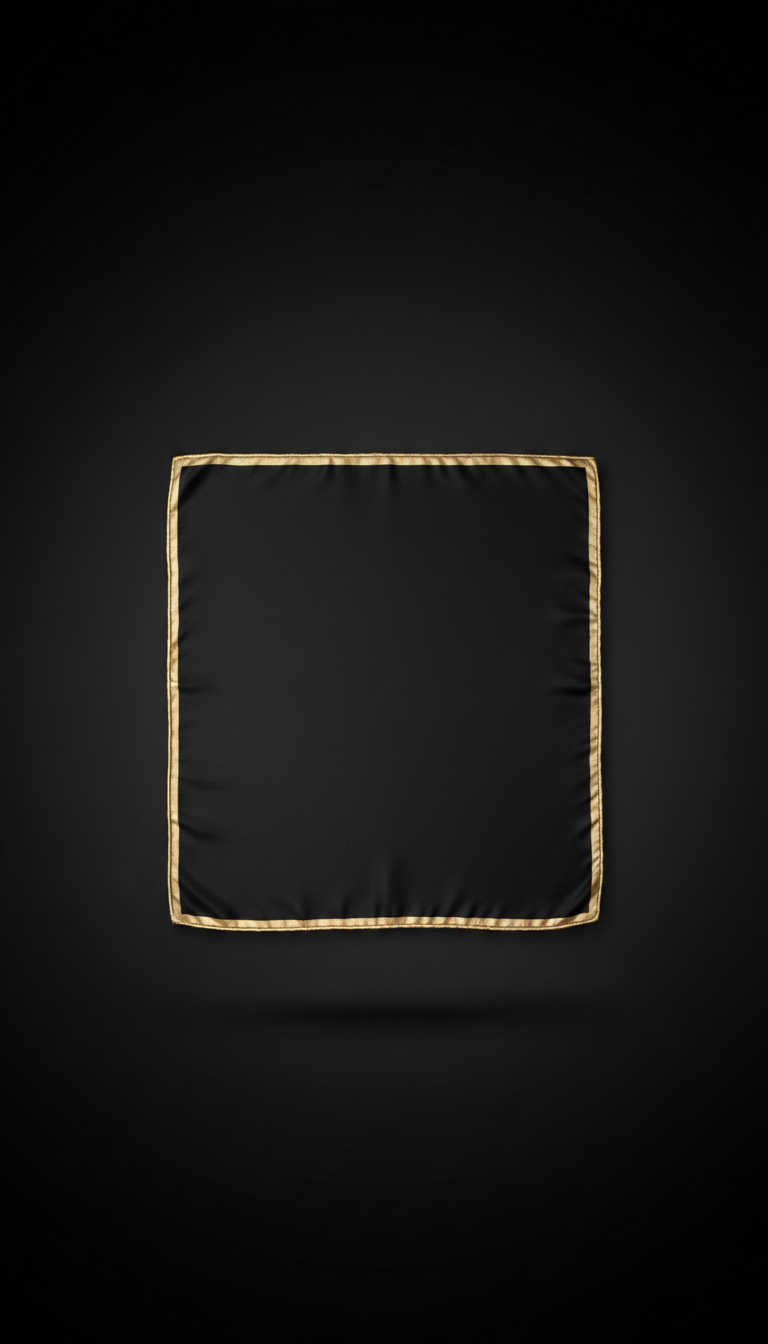 Silk scarf with gold edge
